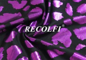 China Repreve Yarn Shiny Foiling Activewear Knit nylon spandex Fabric Sweat Absorbing factory