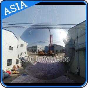 China Silver Customized 8m Advertising Inflatable Commercial Mirror Balloon factory