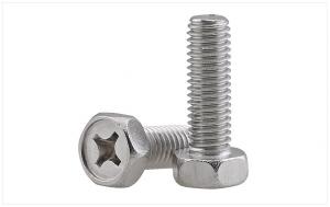 China Phillips Drive Stainless Steel Hex Head Screws For Auto Valve Pump And Motor factory