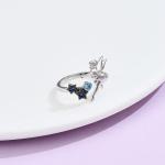 0.08oz 21.1mm Sterling Silver Angel Ring Nicke Free Open Silver Ring SGS
