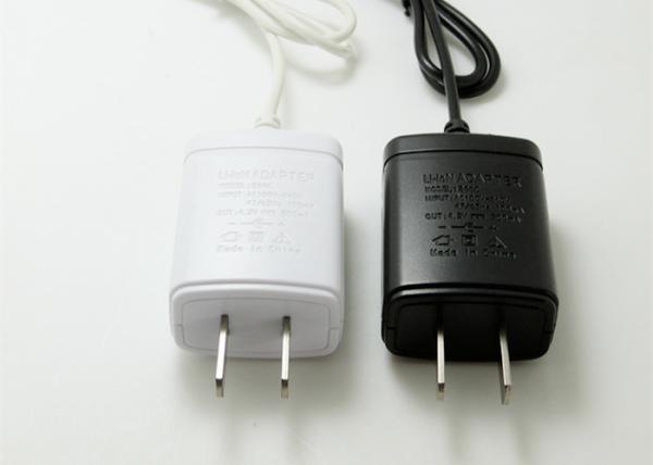 Black / White 4.2 V Battery Charger Us Plug Charger With Short Circuit