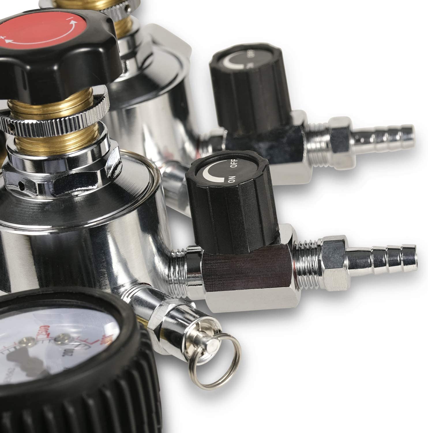 Thread Size W21.8 G5/8 Dual Gauge CO2 Draft Beer Regulator for Beer Keg and CO2 Tank