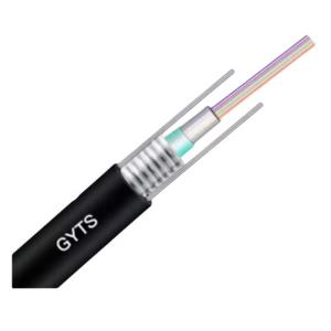 China GYTS Armored Underground Pipeline Fiber Optic Cable with FRP Reinforcer G657A/G652D factory