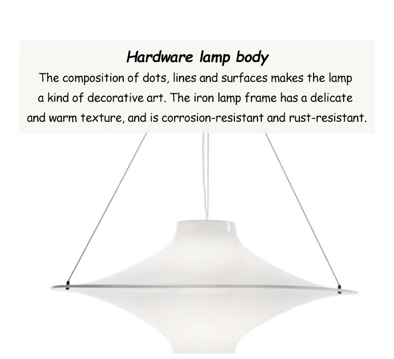 Italian Cream Style LED Pendant Light Designer Dining Simple Acrylic Flying Saucer Replic Lamp(WH-AP-596)
