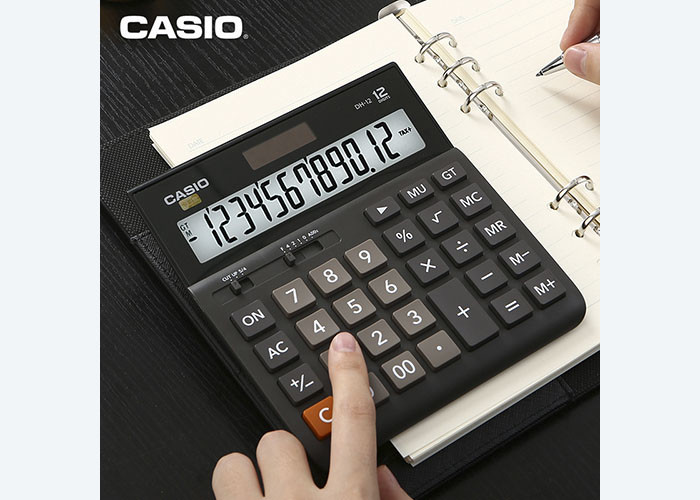 For Casio DH-12 calculator Extra wide models Bank accounting office business 12 bit dual power computer