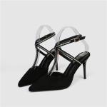 ZM036 9928-14 New Style High Heels Hot Rhinestone Stiletto Single Shoes Women