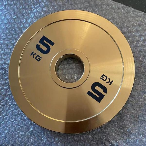 Wholesale High Quality Gold Chrome Plate Cast Iron Barbell Home Gym Equipment