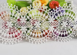 China Noble Floral Chemical Polyester Eyelet Lace Trim Embroidery Design For Handicraft factory