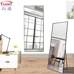 China Living Room Modern Style Glass Beveled Full Length LED Dress Mirror with Float Design factory