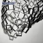 Square Splicing Abstract Stainless Steel Sculpture Female Torso Wall Decoration