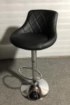 360 Swivel and Height Adjust Bar Stool PU Leather Upholstered Counter Height