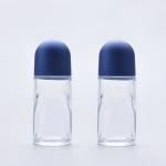 Customized Color Glass Roller Ball Bottles 35.2mm With Plastic Roller