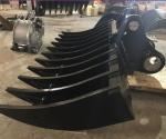 6 10 20 Ton Mini Excavator Leaf Rake Bucket Root Rake Grabber For Ex200 ZX210