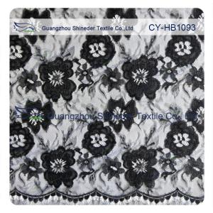 China Polyester Yarn Chantilly Lace Guipure Flower Grace Cotton Lace Fabric for Bridal Dress factory