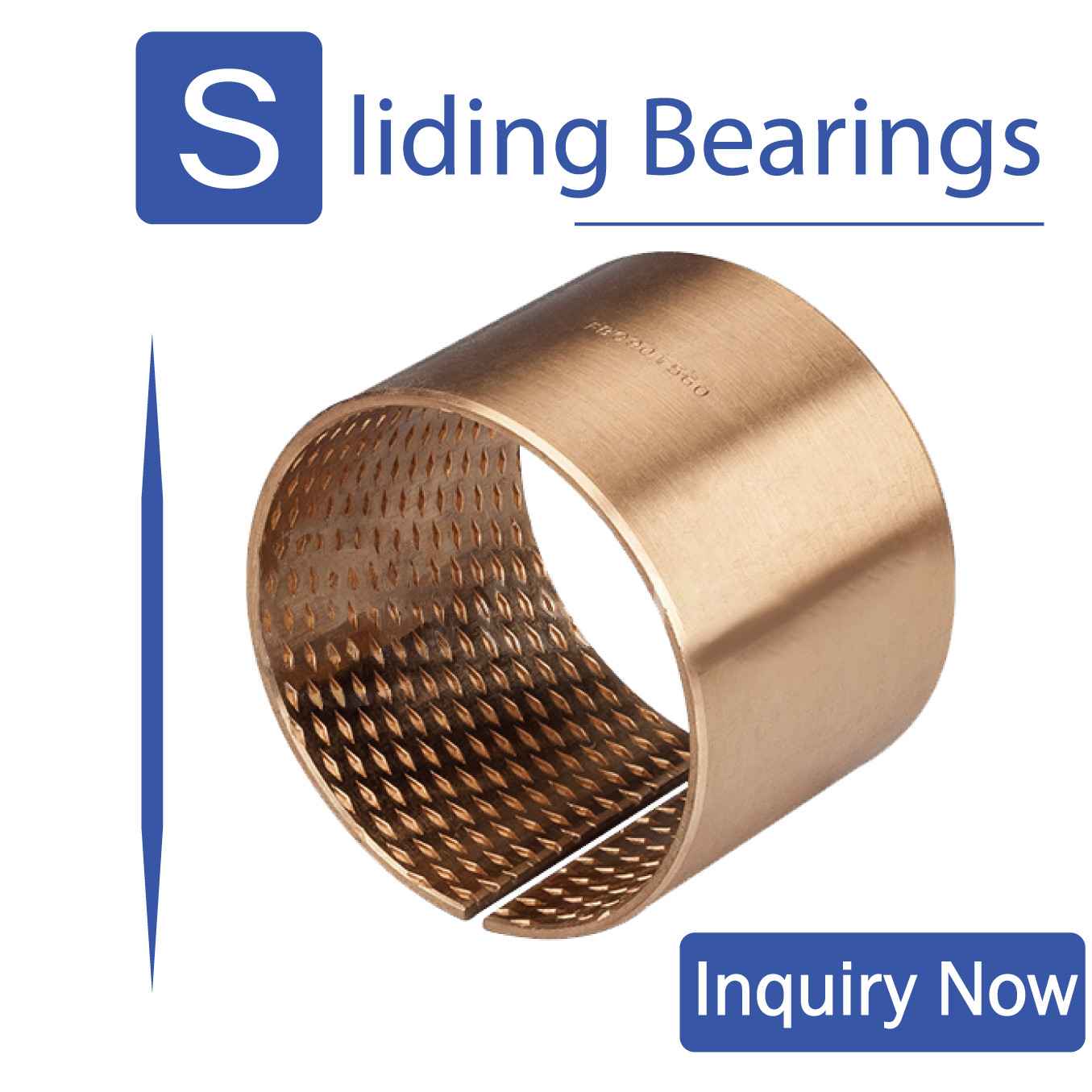 Wrapped bronze bearing with grease pocket