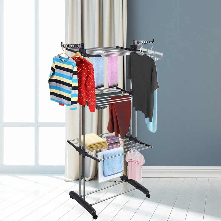 China Shoe Cabinet Floor Furniture Foldable Clothes Drying Rack Multifunctional factory