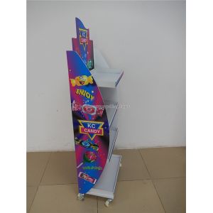 Freestanding Candy Merchandising Metal Retail Display Stands With Powder Coating
