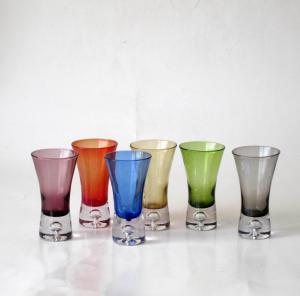 China 2oz Six Color CIQ Unique Shot Glasses For Liqour Promotion factory