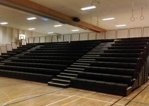 China 460mm Temporary Grandstand Seating Customized Backrest With End Curtains factory