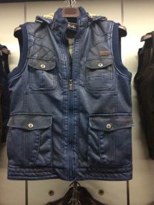 China MP-1513 Men's PU vest jacket coat factory