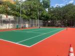 4mm Thickness Silicon PU Sport Flooring Fadeless Synthetic Tennis Court Surfaces
