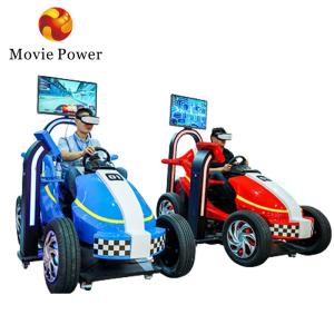 China VR Theme Park Rides 9D Kids Racing Game Simulator Coin Operated Car Arcade Machine factory
