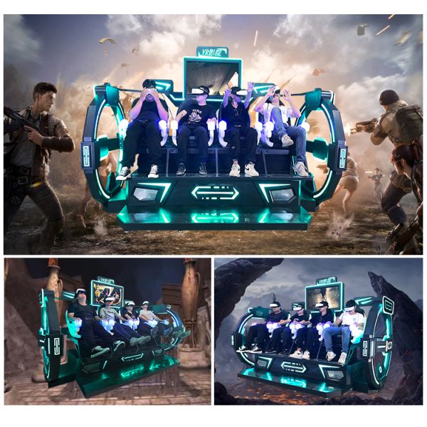 Factory 9D Motion VR Cinema Simulator Chair 4 Seats Commercial Indoor Outdoor Amusement Use