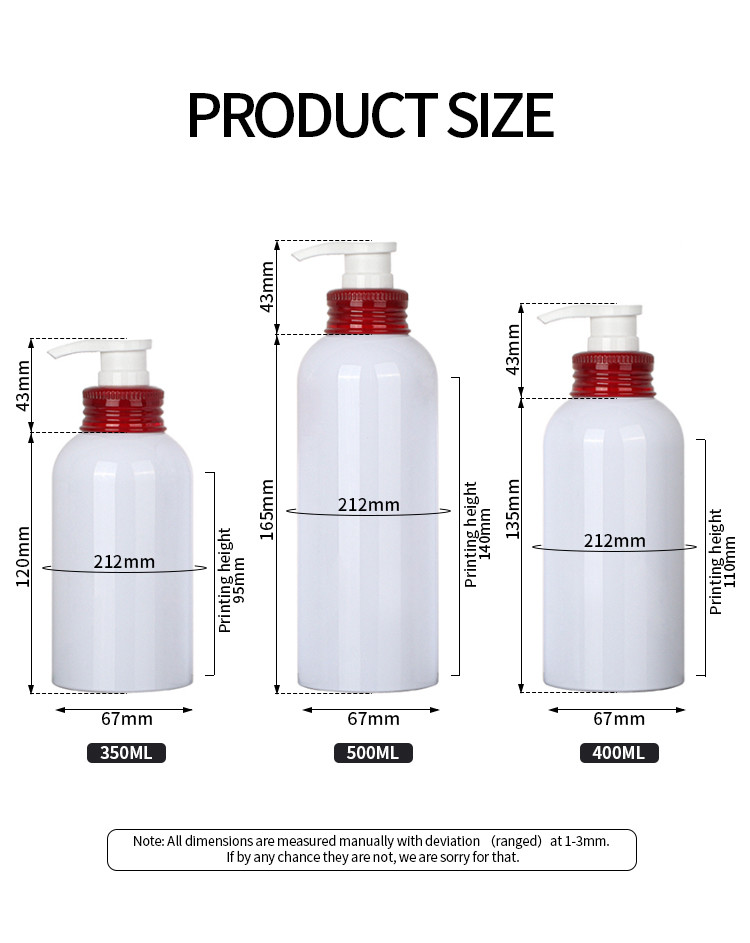 Biodegradable Pump Body Wash Bottle Packaging Hair Care Cream 300ml