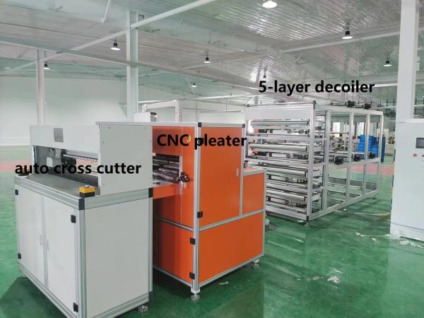 1050mm Width Purifier Filter Making Machine 220V / 380V CNC Knife Pleating