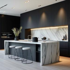 China Australia Style High Glossy Acrylic Furniture Pantry Kitchen Cupboard Modern Pvc Membrane factory
