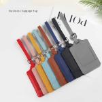 Luggage Tag And Passport Holder Set Customized Real Pu Leather Travel Name Id