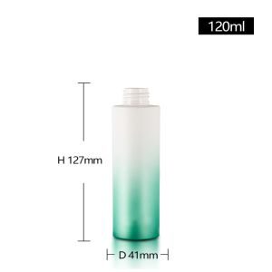 PET PCR Plastic Cosmetic Bottles And Jar Set Round Shape Gradient Matte OEM