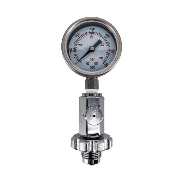 Pressure gauge for Scuba Diving with bleed valve DIN G5/8 Male, 400Bar/6000psi