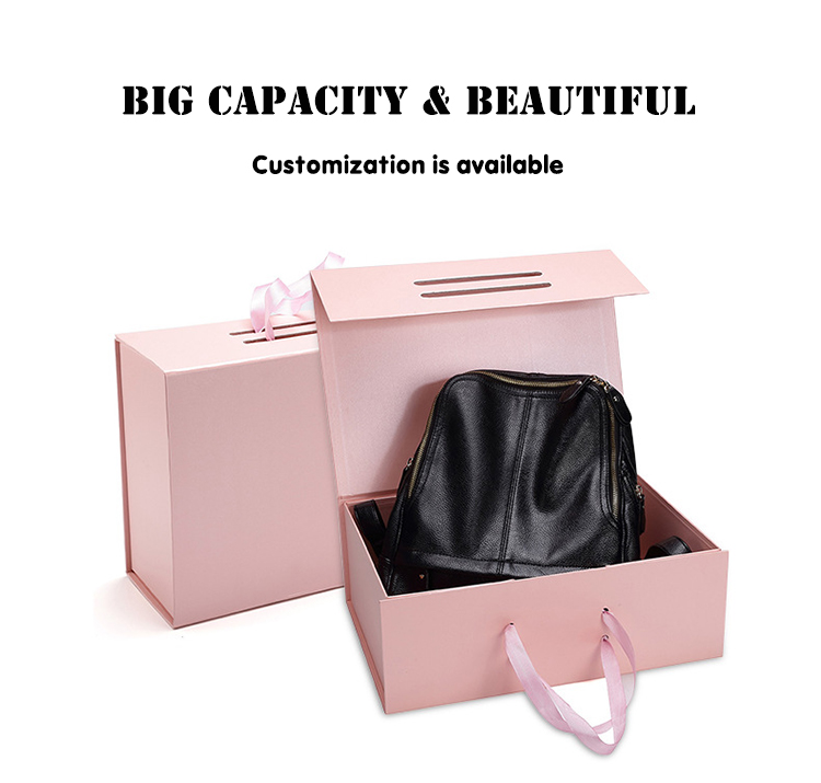 Cardboard Customized Gift BoxesLarge Square Flat Pack Folding Magnetic Boxes