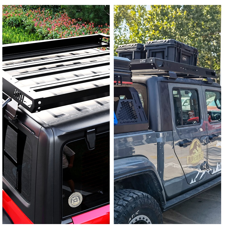 Black 1455*1425*113mm Roof Rack Cargo Top Luggage Holder Carrier for Sports Equipment