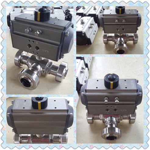 wuxi pneumatic actuator 90 degree air rotary actuator control ball valves