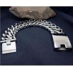 Men's Titanium Stainless Steel Wide Link Chain Bracelet (CE329)