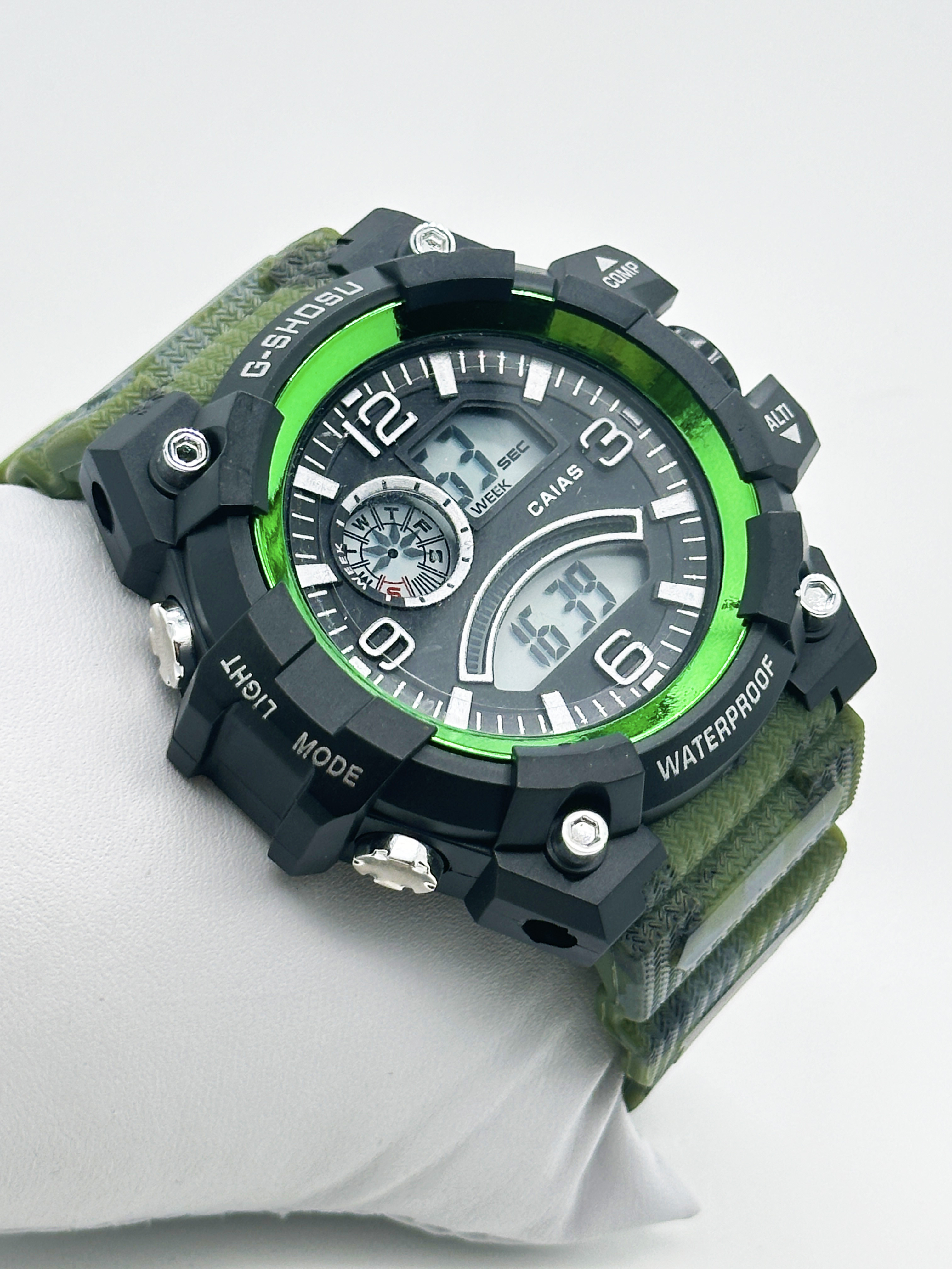 Hot Sale Sports Casual Green Silicone Smart Digital Quartz Wristwatch