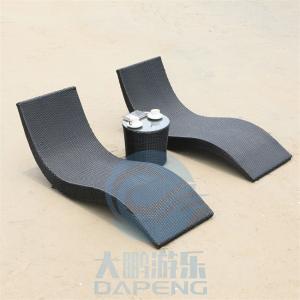 China PE Rattan Outdoor Patio Furniture All Weather Wicker Chaise Lounge UV Resistant factory