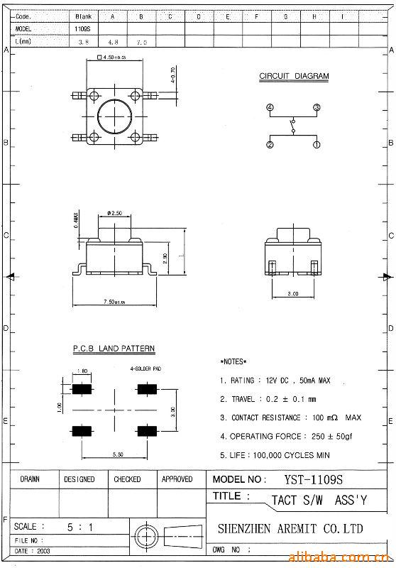 Smt Tact Switch