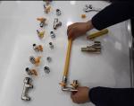DN25 Hose Connectors And Fittings , Chrome Copper Thread Ball Valve