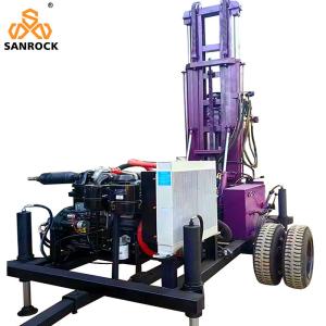 China Water Borehole Drilling Equipment 300meter Hydraulic Drilling Rig Portable Water Well Drilling Rigs factory