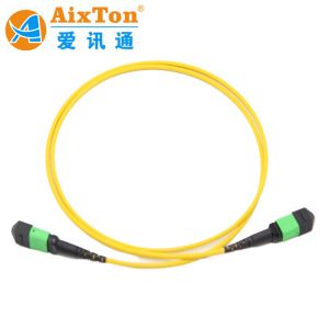 China LC OM3/OM4 8/12/24f G657A1 MPO/MTP Fiber Optic patch cord 1M CE Manufacturing on sale