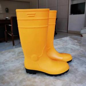 China 37cm-39cm Steel Toecap Safety Gum Boots 100% PVC Steel Toe Gumboots factory