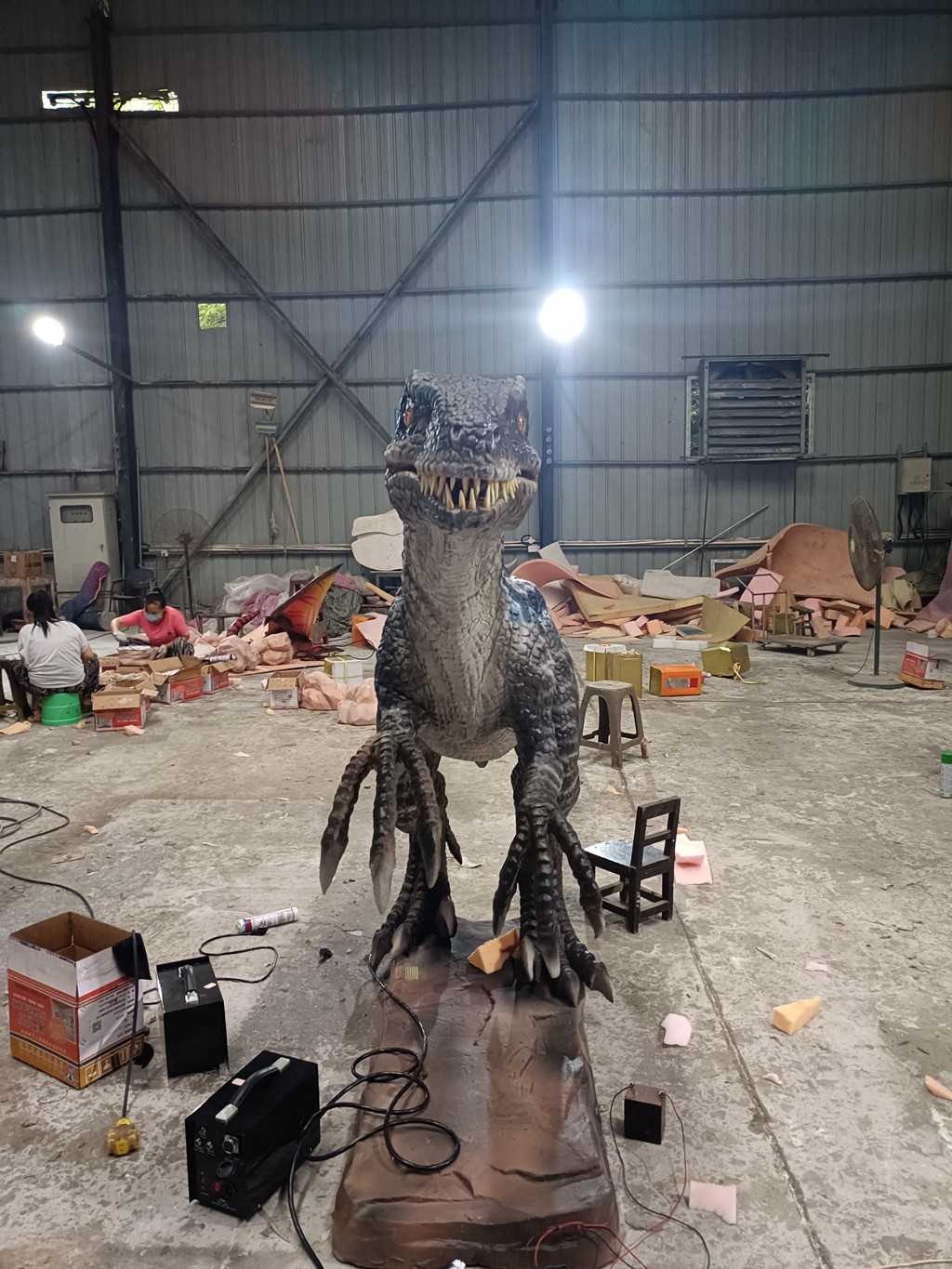 Park Realistic Animatronic Dinosaur Raptor Lifelike