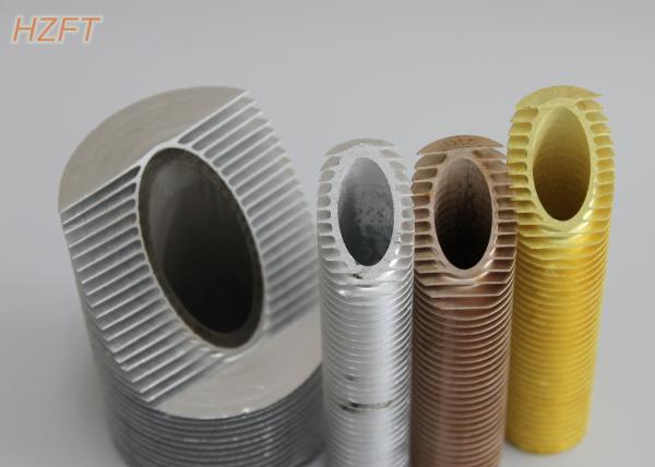 Integrated Aluminum Spiral Finned Tube For Automotive Engineering 0.8mm - 0.9mm
