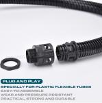 M12-M63 Metric Conduit Connectors, Straight Flexible Conduit Fittings Plastic