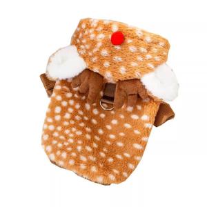 China Fall / Winter Christmas Elk Pull Down Fleece Christmas Funky Clothes For Pets factory