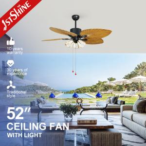 China Living Room Functionality Decorative Design 52 Inch ABS Blades Ceiling Fan with Light factory