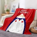 Solid Color Children's Printed Blanket in Flannel for Cozy Christmas Sweater